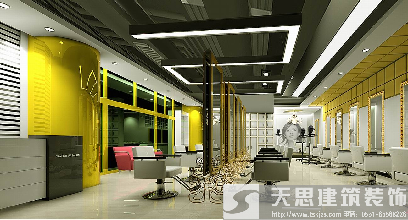時(shí)尚理發(fā)店裝修設(shè)計(jì)客滿(mǎn)為患不是夢(mèng)